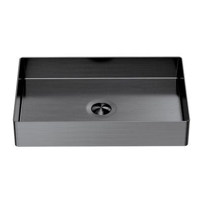 Nero Opal Rectangle Stainless Steel Basin Graphite
