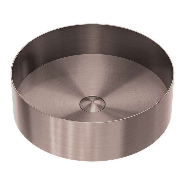 Nero Opal Round 400mm Stainless Steel Basin Brushed Bronze