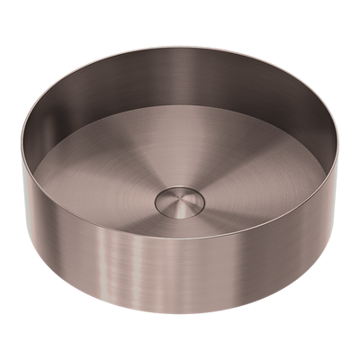 Opal Round 400mm Stainless Steel Basin Brushed Bronze