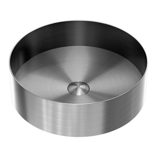 Nero Opal Round 400mm Stainless Steel Basin Graphite