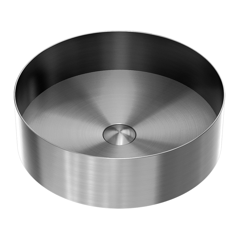 Opal Round 400mm Stainless Steel Basin Graphite