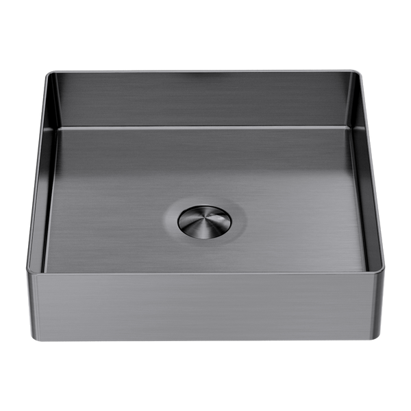 Nero Opal Square 400mm Stainless Steel Basin Graphite