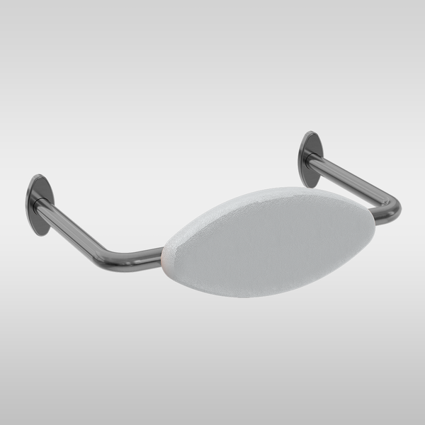 Nero Mecca Care DDA Toilet Backrest Brushed Gunmetal