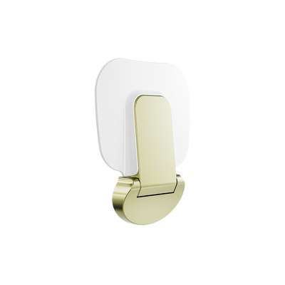 Nero Mecca Care Shower Seat 400x330mm Brushed Gold