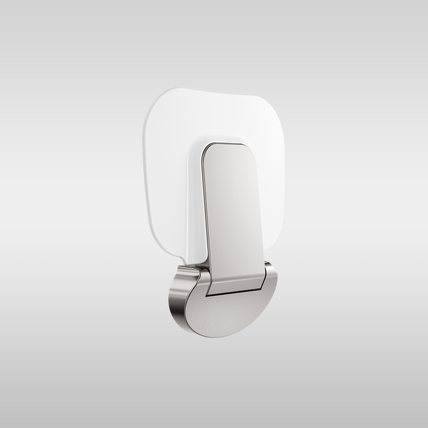 Nero Mecca Care Shower Seat 400x330mm Brushed Nickel