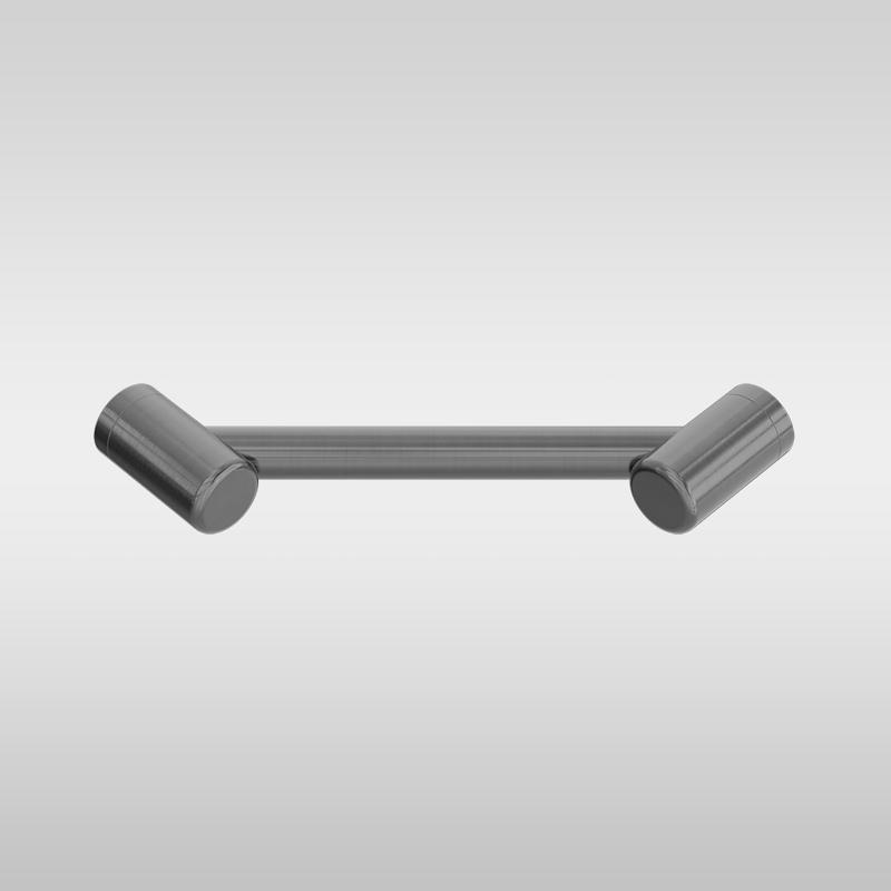 Mecca Care 25mm Footrest Corner Grab Rail 215mm Brushed Gunmetal