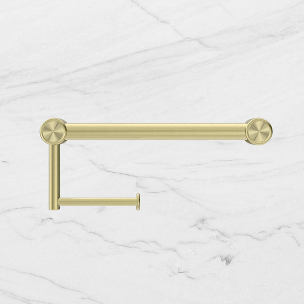 Nero Mecca Care 25mm Toilet Roll Rail 300mm Brushed Gold