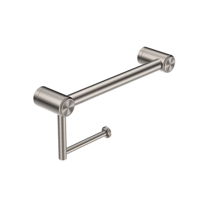 Nero Mecca Care 25mm Toilet Roll Rail 300mm Brushed Nickel