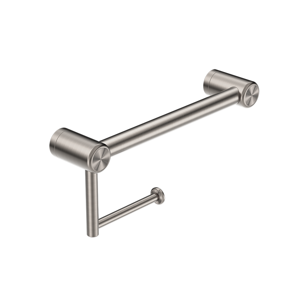 Mecca Care 25mm Toilet Roll Rail 300mm Brushed Nickel