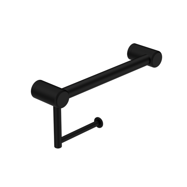 Nero Mecca Care 25mm Toilet Roll Rail 300mm Matte Black