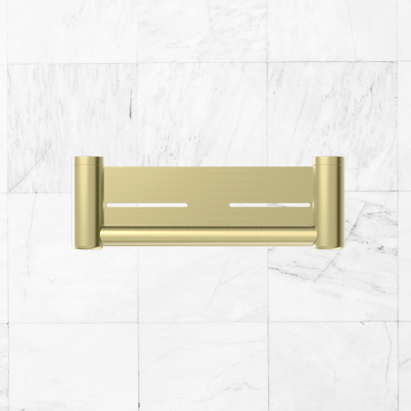 Mecca Care 25mm Grab Rail with Shelf 300mm Brushed Gold