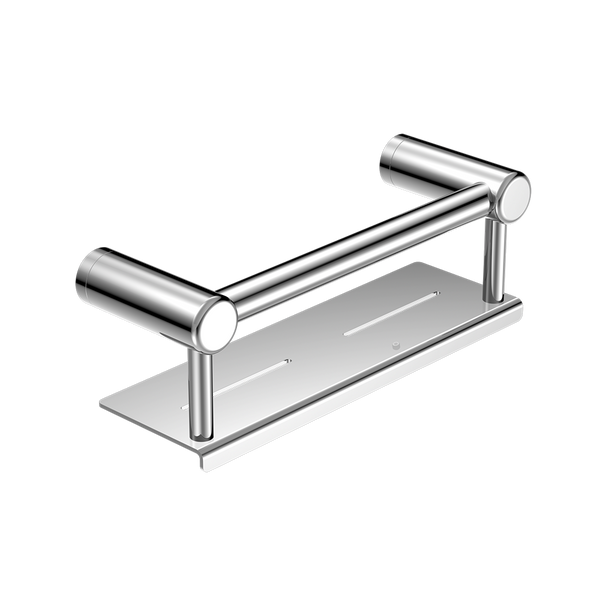 Nero Mecca Care 25mm Grab Rail with Shelf 300mm Chrome