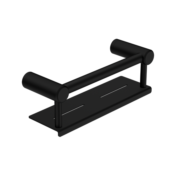 Nero Mecca Care 25mm Grab Rail with Shelf 300mm Matte Black