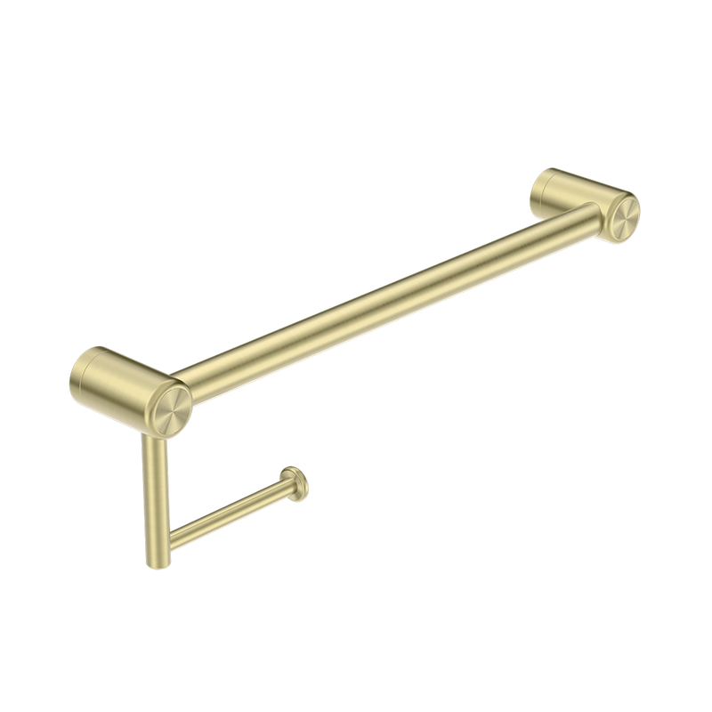 Mecca Care 25mm Toilet Roll Rail 450mm Brushed Gold
