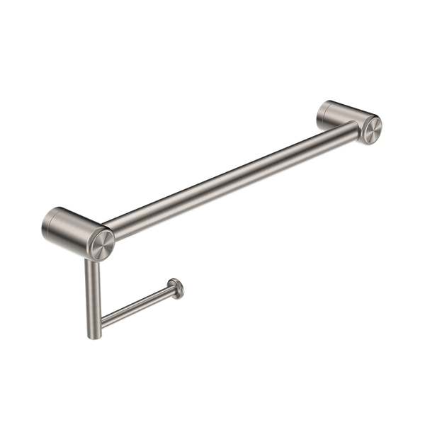 Nero Mecca Care 25mm Toilet Roll Rail 450mm Brushed Nickel