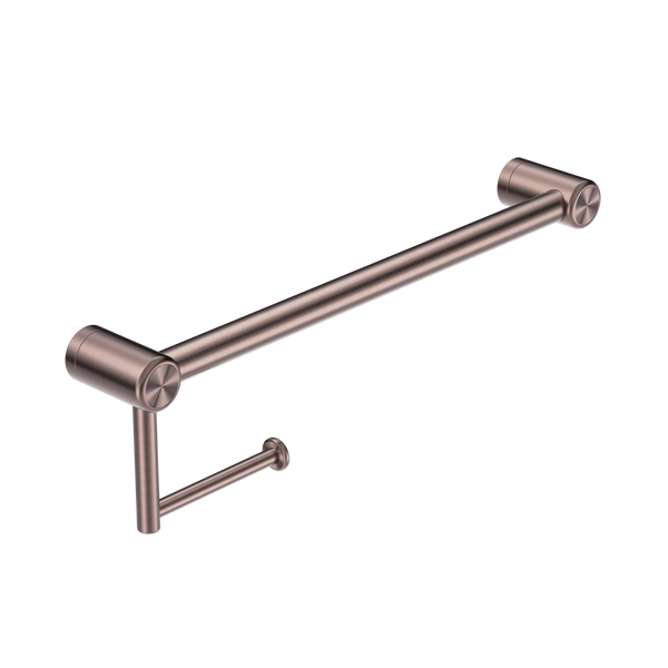 Nero Mecca Care 25mm Toilet Roll Rail 300mm Brushed Bronze