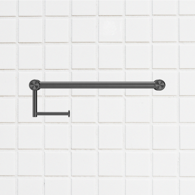 Mecca Care 25mm Toilet Roll Rail 450mm Brushed Gunmetal