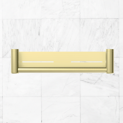 Mecca Care 25mm Grab Rail with Shelf 450mm Brushed Gold