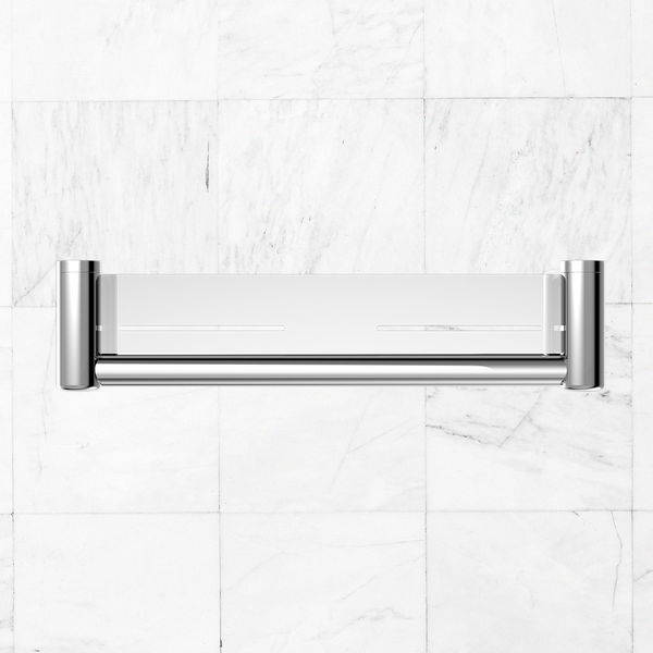 Nero Mecca Care 25mm Grab Rail with Shelf 450mm Chrome