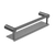 Mecca Care 25mm Grab Rail with Shelf 450mm Brushed Gunmetal