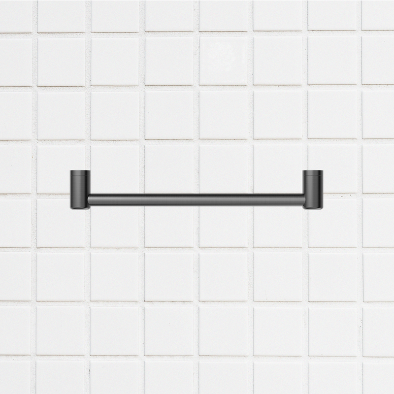 Mecca Care 25mm Grab Rail 450mm Brushed Gunmetal