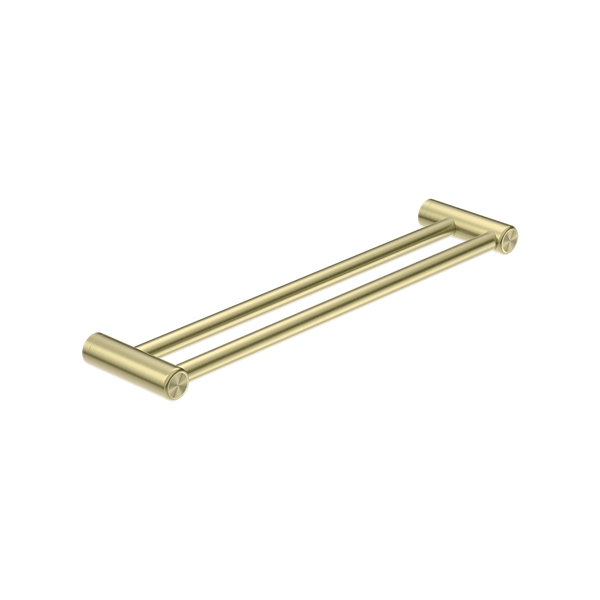 Nero Mecca Care 25mm Double Towel Grab Rail 600mm Brushed Gold