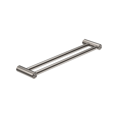 Nero Mecca Care 25mm Double Towel Grab Rail 600mm Brushed Nickel