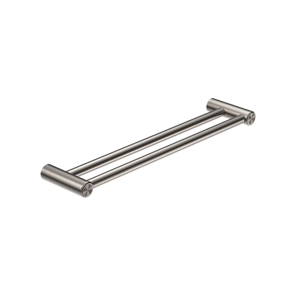 Nero Mecca Care 25mm Double Towel Grab Rail 600mm Brushed Nickel