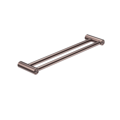 Nero Mecca Care 25mm Double Towel Grab Rail 900mm Brushed Bronze