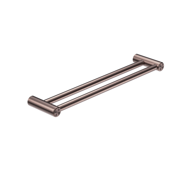 Nero Mecca Care 25mm Double Towel Grab Rail 900mm Brushed Bronze