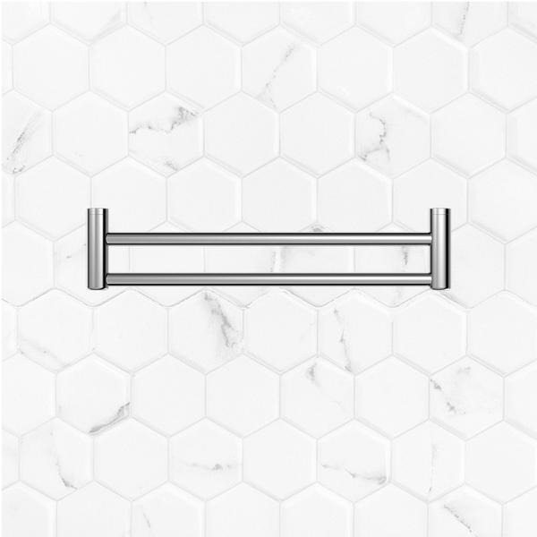 Nero Mecca Care 25mm Double Towel Grab Rail 600mm Chrome