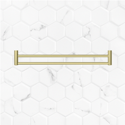 Mecca Care 25mm Double Towel Grab Rail 900mm Brushed Gold