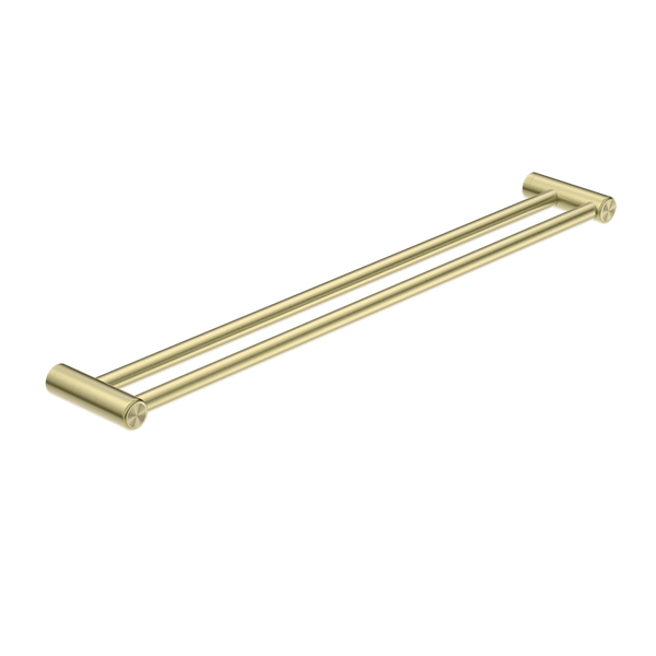 Nero Mecca Care 25mm Double Towel Grab Rail 900mm Brushed Gold