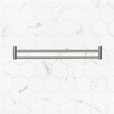 Mecca Care 25mm Double Towel Grab Rail 900mm Brushed Nickel