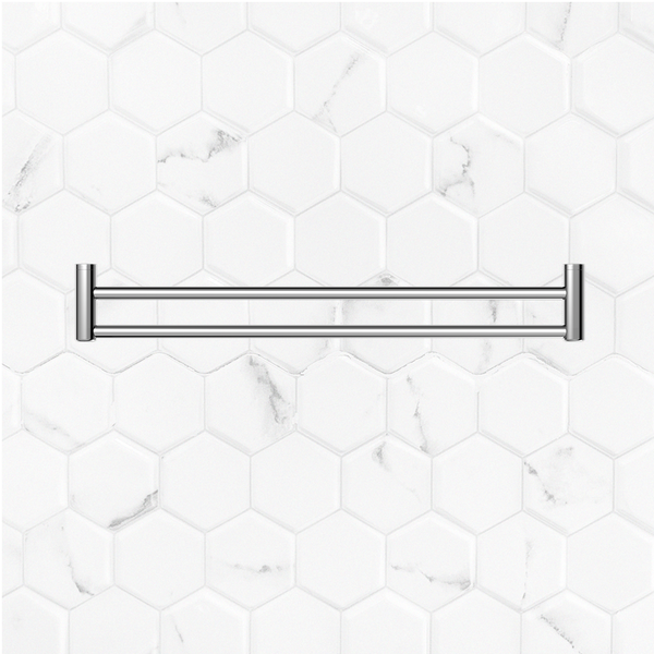 Nero Mecca Care 25mm Double Towel Grab Rail 900mm Chrome