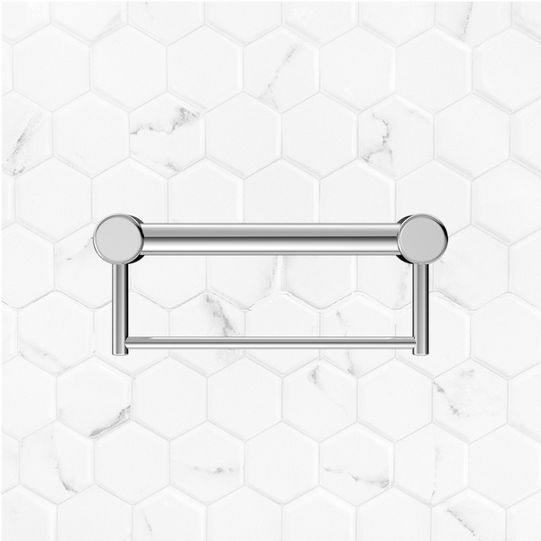 Nero Mecca Care 32mm Grab Rail with Towel Holder 300mm Chrome