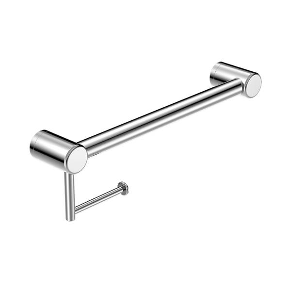 Nero Mecca Care 32mm Grab Rail Toilet Roll Holder 450mm Chrome