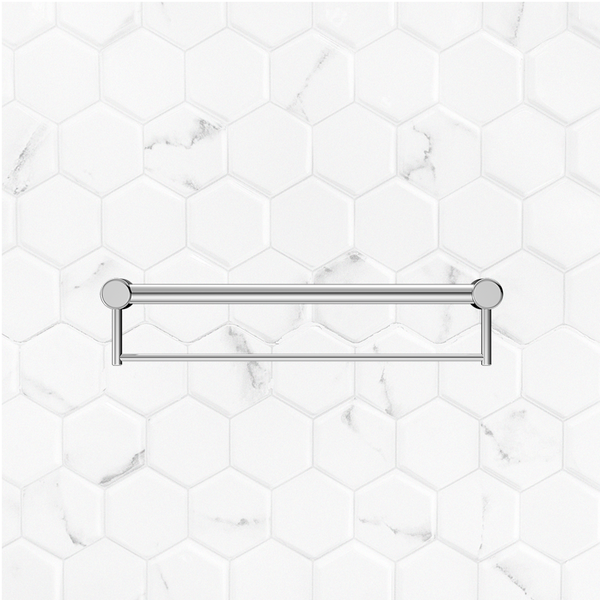 Nero Mecca Care 32mm Grab Rail with Towel Holder 600mm Chrome