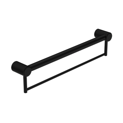 Mecca Care 32mm Grab Rail with Towel Holder 600mm Matte Black