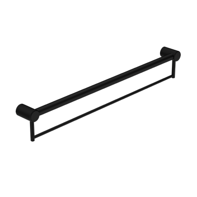 Mecca Care 32mm Grab Rail with Towel Holder 900mm Matte Black