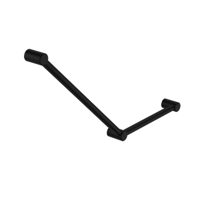 Mecca Care 32mm Ambulant Toilet Grab Rail 45 Degree 750x450mm Matte Black