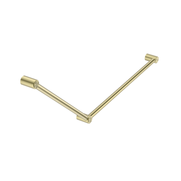 Nero Mecca Care 32mm DDA Grab Rail Set 45 Degree 750x900mm Brushed Gold