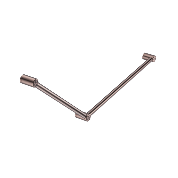 Nero Mecca Care 32mm Dda Grab Rail Set 45 Degree 750X900mm Brushed Bronze