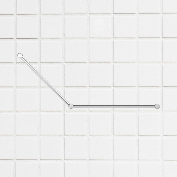 Nero Mecca Care 32mm DDA Grab Rail Set 45 Degree 750x900mm Chrome