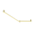 Mecca Care 32mm Ambulant 45 Degree Bent Tube Grab Rail 450x650mm Brushed Gold