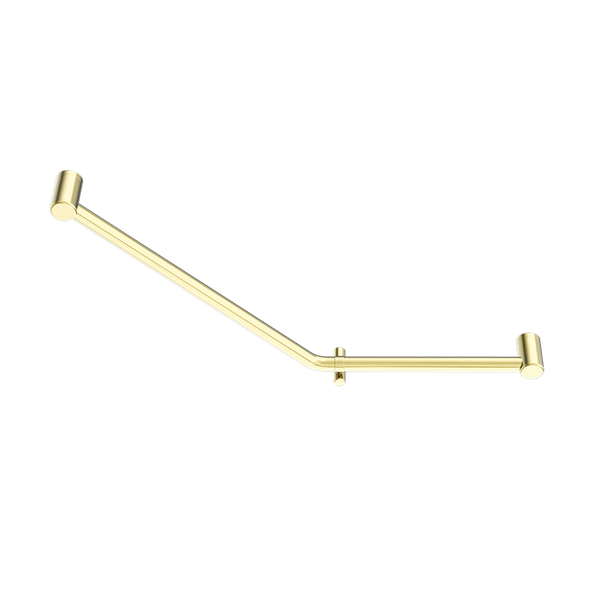 Nero Mecca Care 32mm Ambulant 45 Degree Bent Tube Grab Rail 450x650mm Brushed Gold
