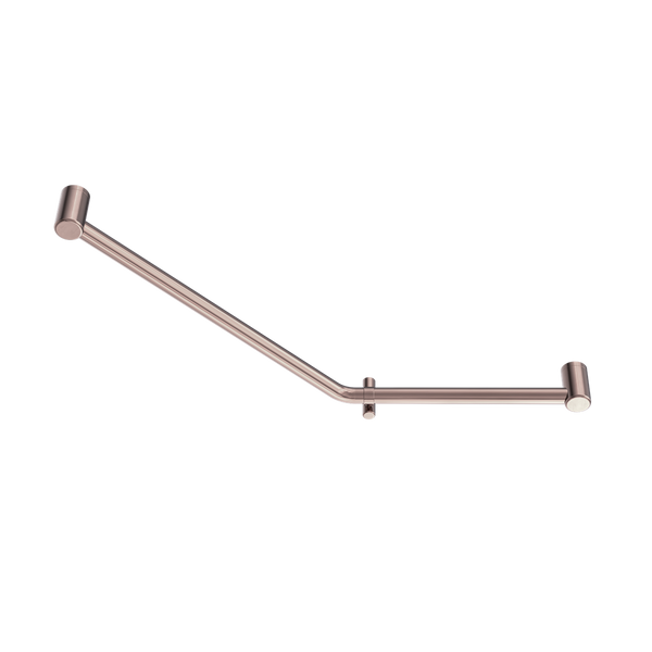Nero Mecca Care 32mm Ambulant 45 Degree Bent Tube Grab Rail 450X650mm Brushed Bronze