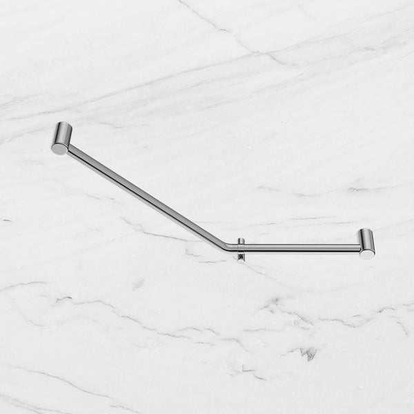 Nero Mecca Care 32mm Ambulant 45 Degree Bent Tube Grab Rail 450x650mm Chrome