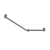Nero Mecca Care 32mm Ambulant 45 Degree Bent Tube Grab Rail 450x650mm Brushed Gunmetal