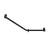 Mecca Care 32mm Ambulant 45 Degree Bent Tube Grab Rail 450x650mm Matte Black
